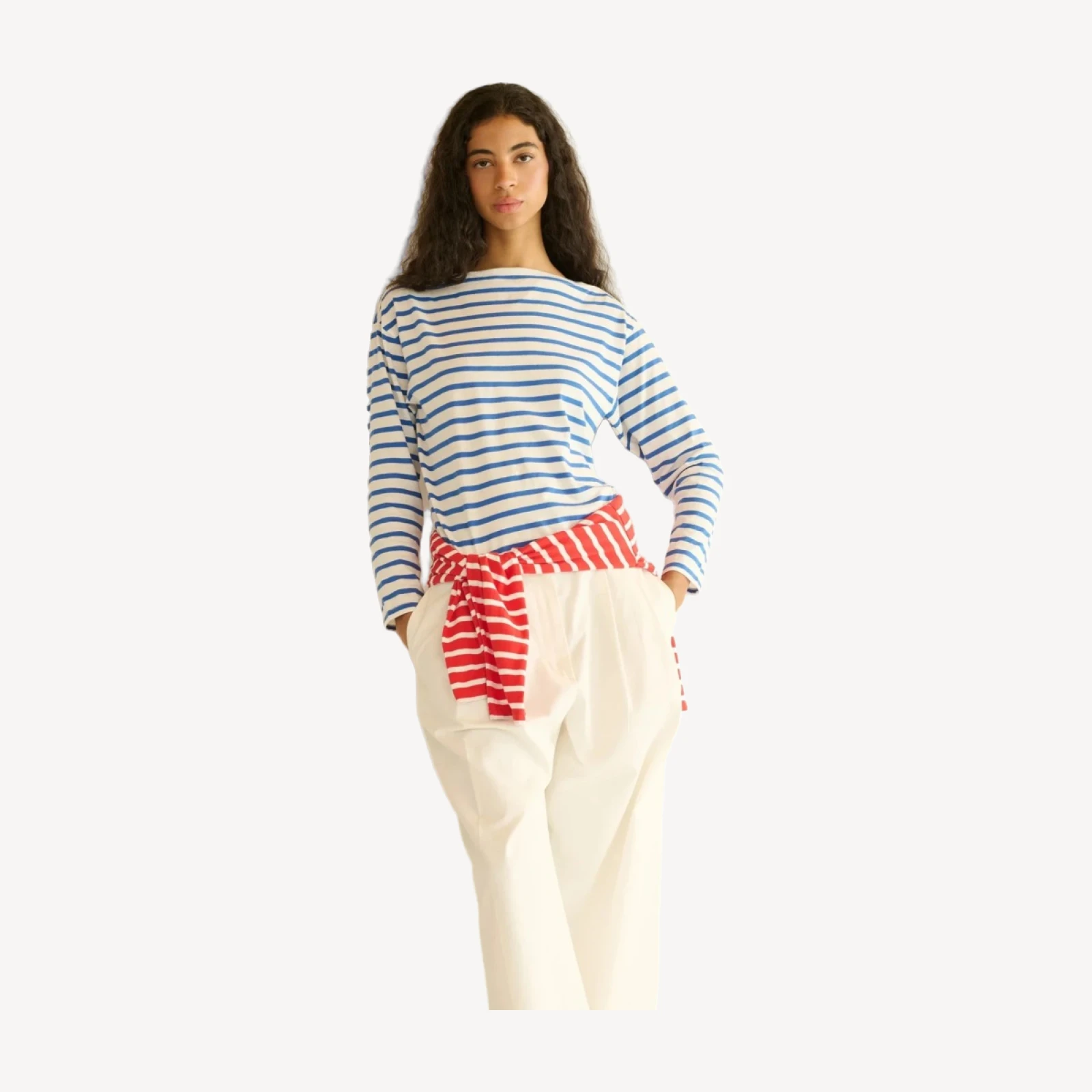 IRENE TEE -- BLEU BRETON STRIPE