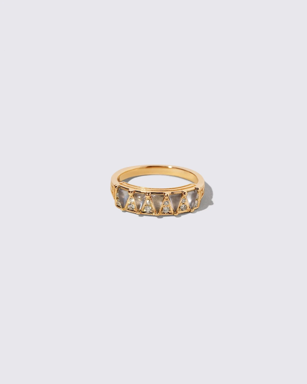 Five Triangle Ring - Blue Chalcedony