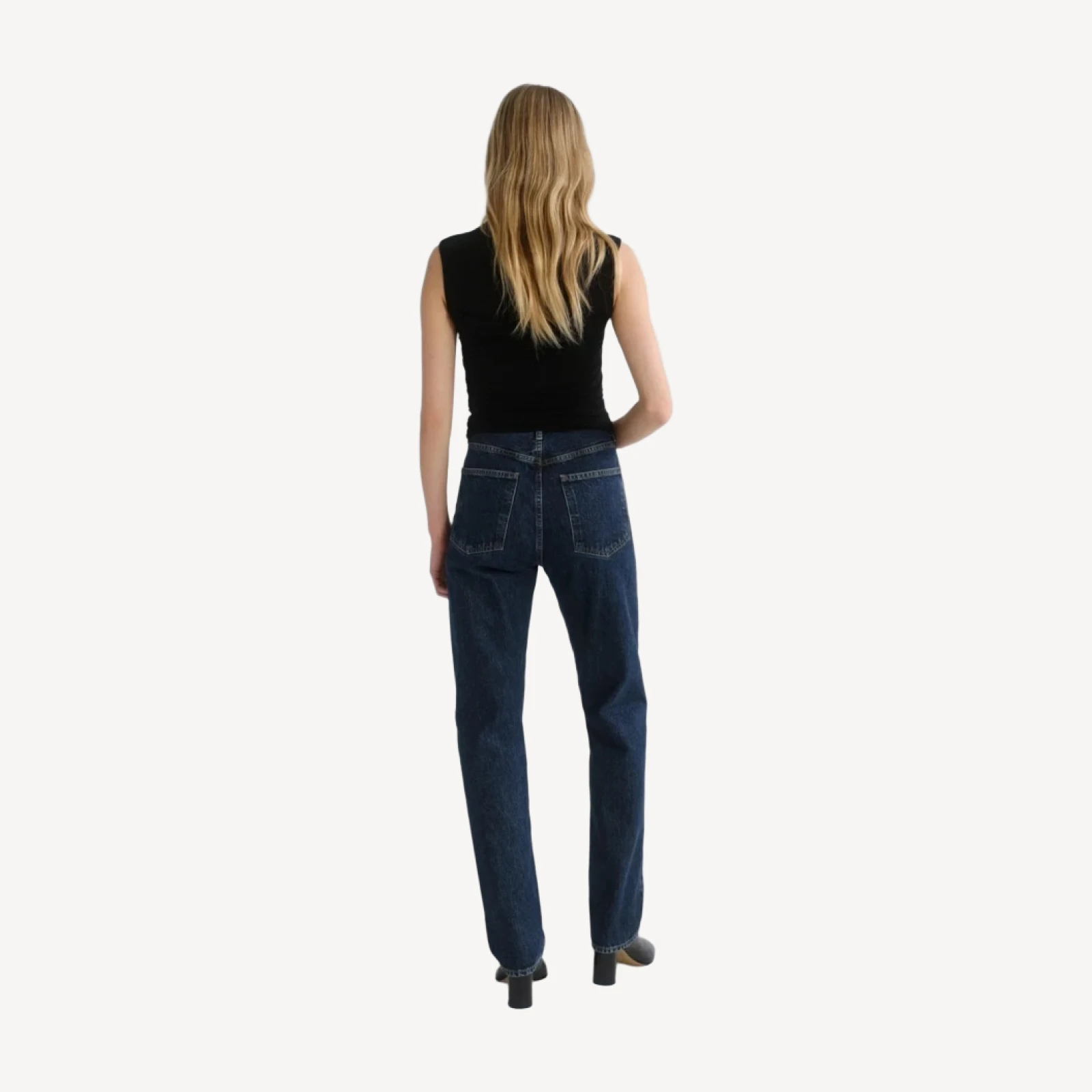 90's Pinch Waist High Rise Straight Long in Pendulum