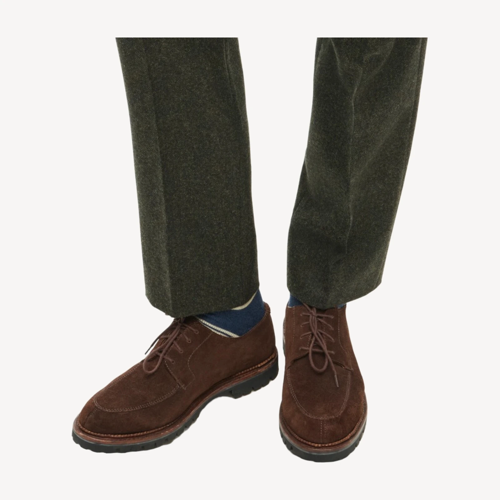Ludlow lug-sole derbys in suede