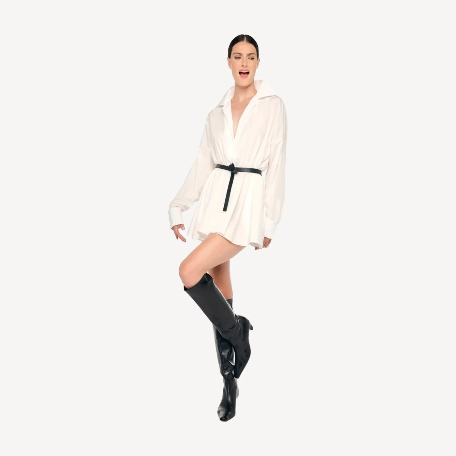 OVERSIZED NK FLARED MINI DRESS