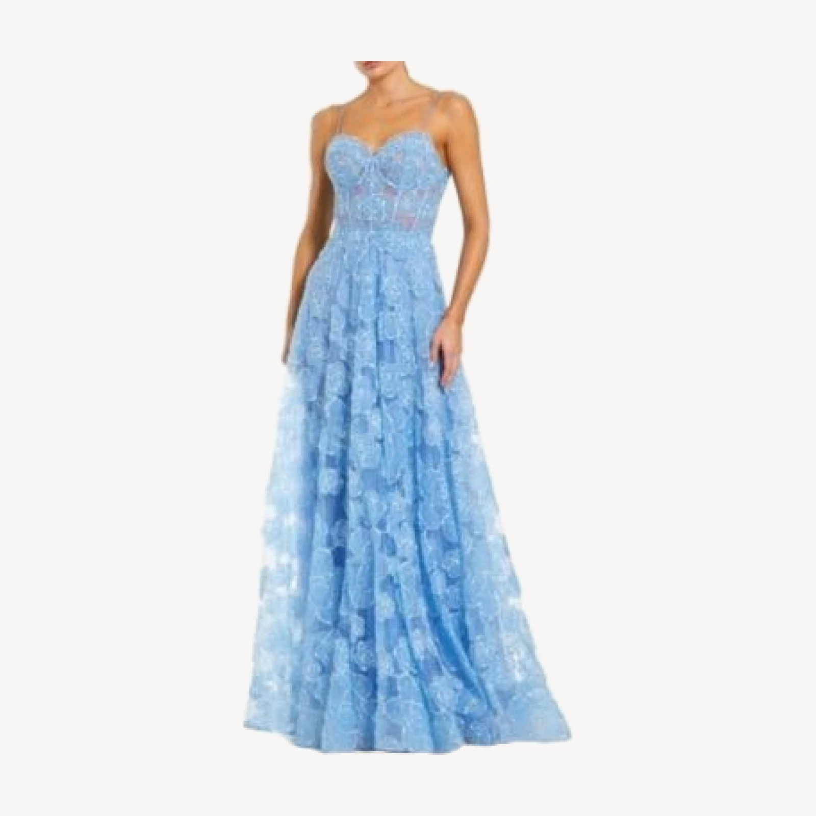 Mac Duggal Sweetheart Floral A Line Gown