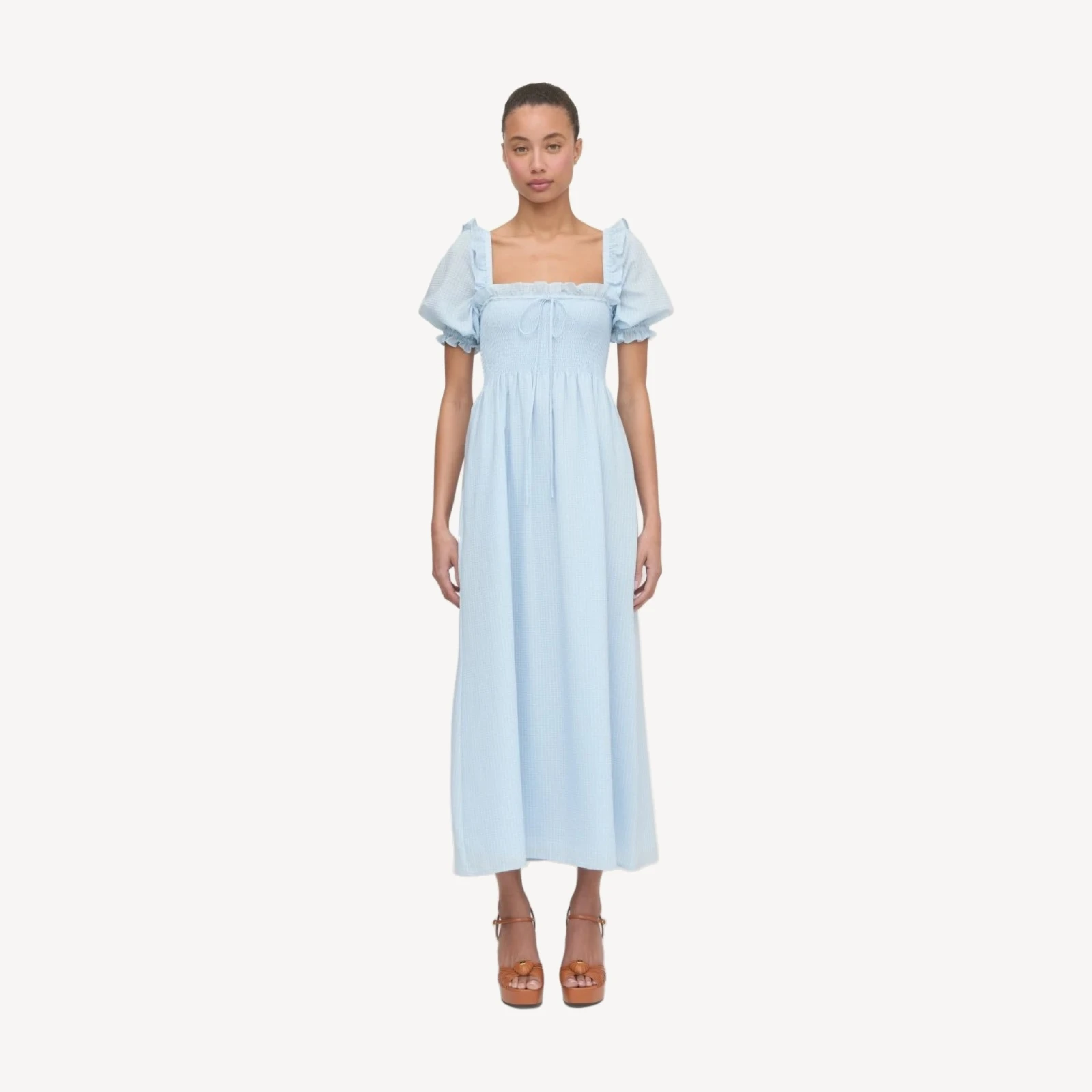 The Scarlett Nap Dress - Pale Blue
