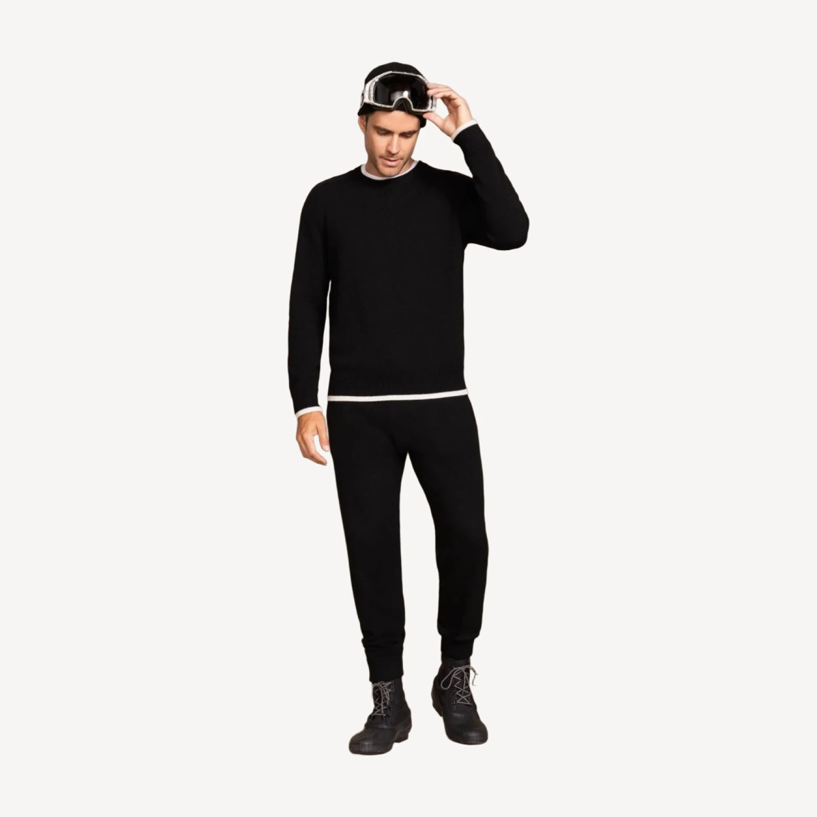 MARCEL CASHMERE CREWNECK SWEATER - BLACK