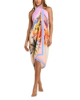 L'Agence Maribel Postcard Print Long Pareo Cover Up, photo 6