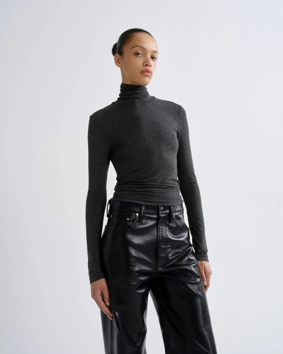 Pascale Turtleneck in Charcoal Heather