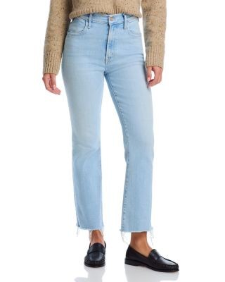Mother Petites Lil' Hustler High Rise Cropped Flared Jeans in Ball in Your Court