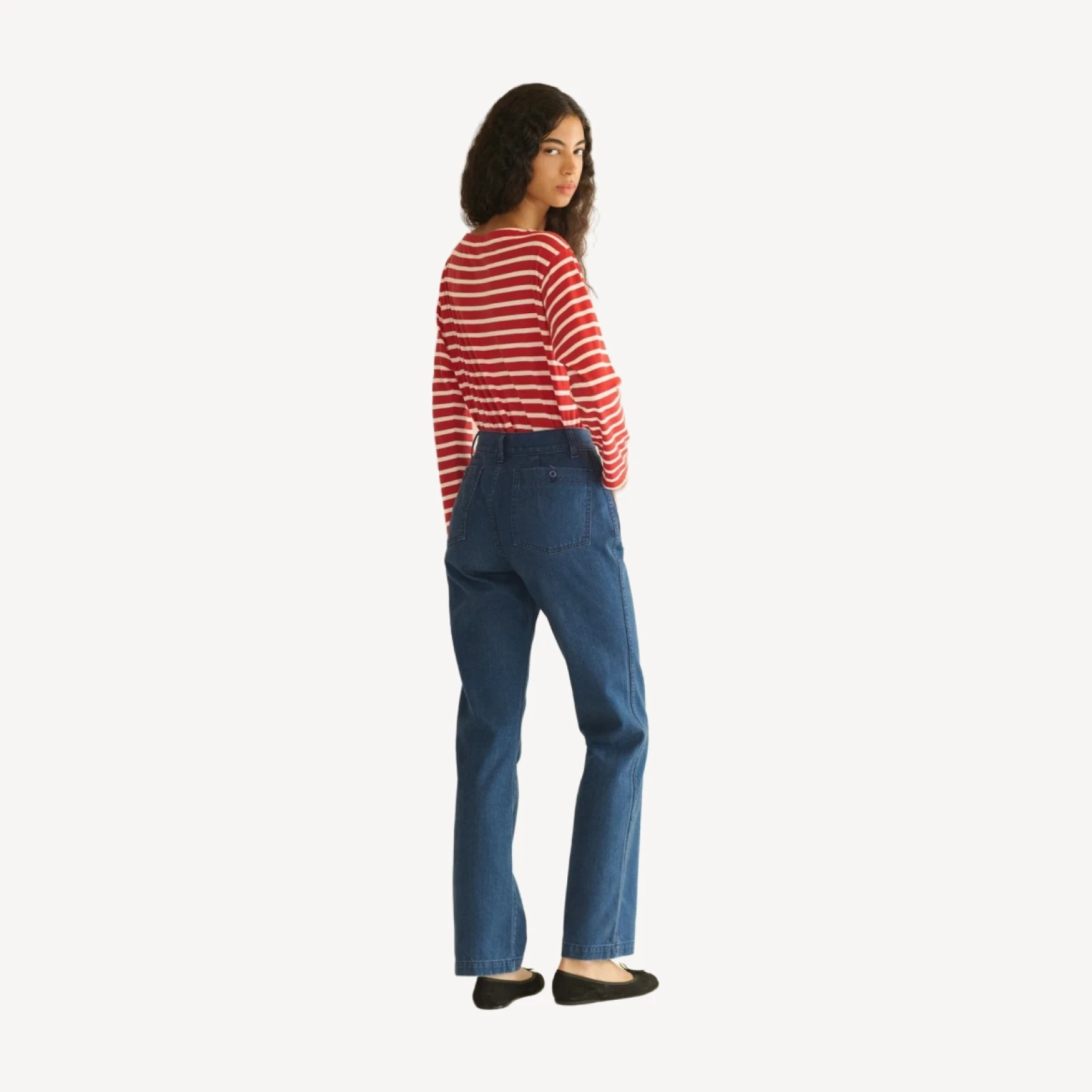 IRENE TEE -- ROUGE BRETON STRIPE