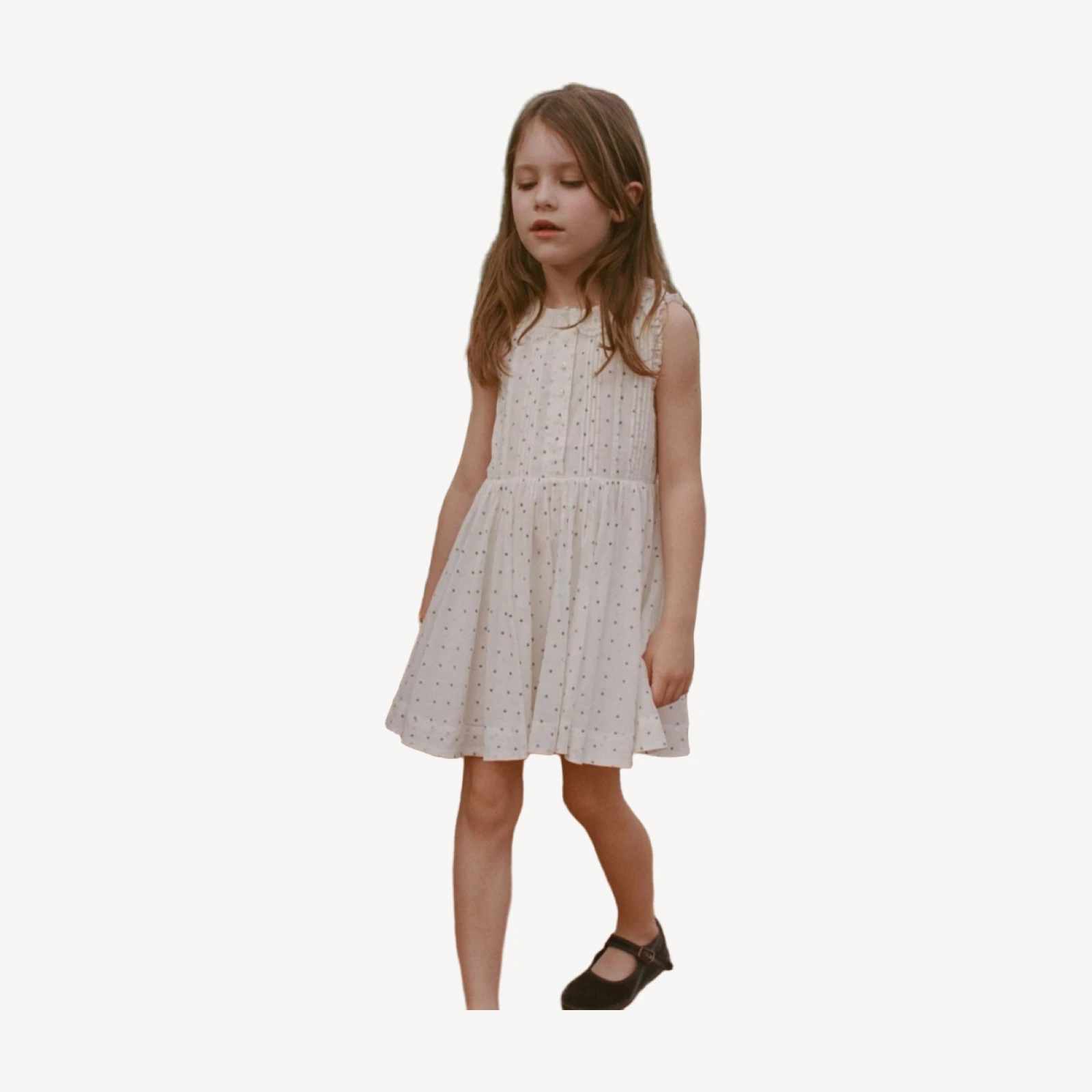 ELLY DRESS -- SALT FLOCK DOT