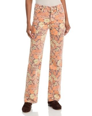 Mother The Kick It High Rise Jeans in Orange Blossom