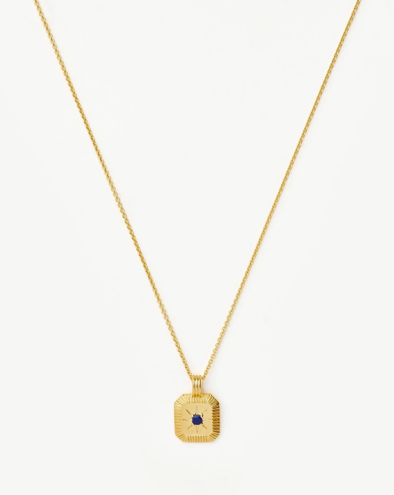 September Birthstone Pendant Necklace | 18ct Gold Vermeil/Lapis