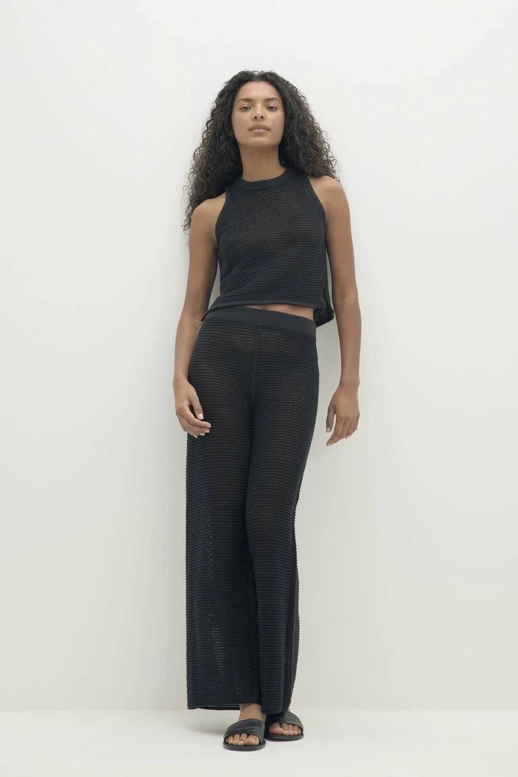 AVONIQUE WIDE LEG PANT - BLACK
