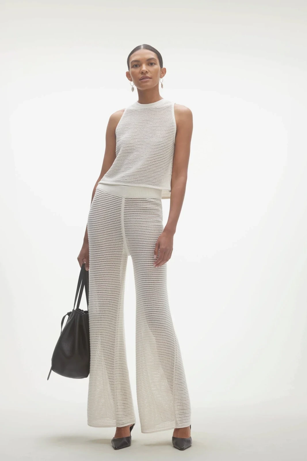 AVONIQUE WIDE LEG PANT - ECRU