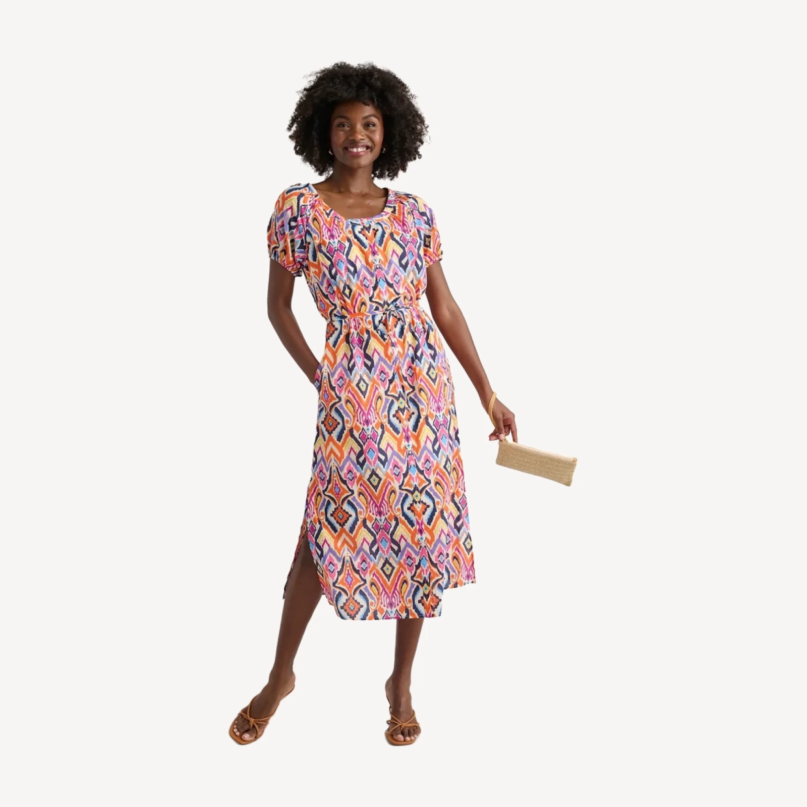 Cotton Marguerite Midi Dress