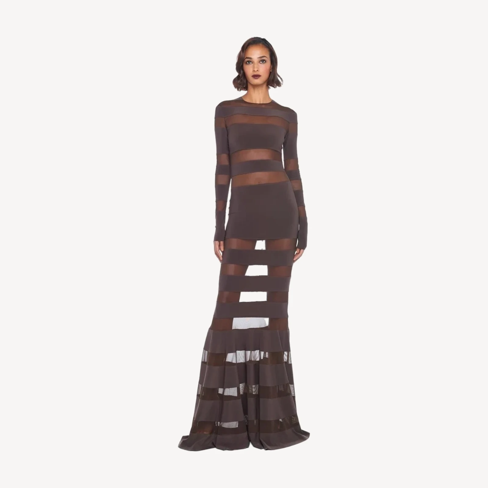 SPLICED DRESS FISHTAIL GOWN