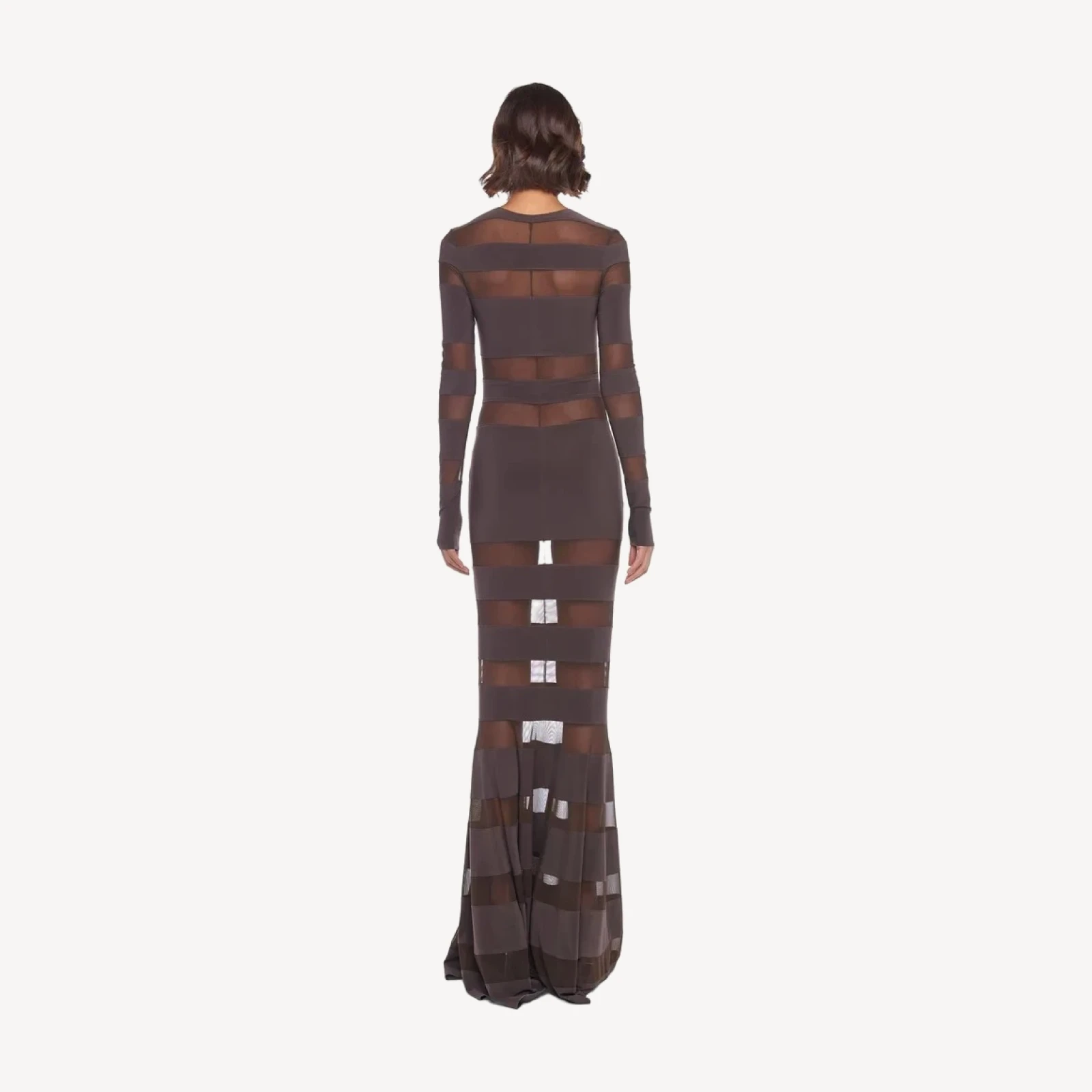SPLICED DRESS FISHTAIL GOWN