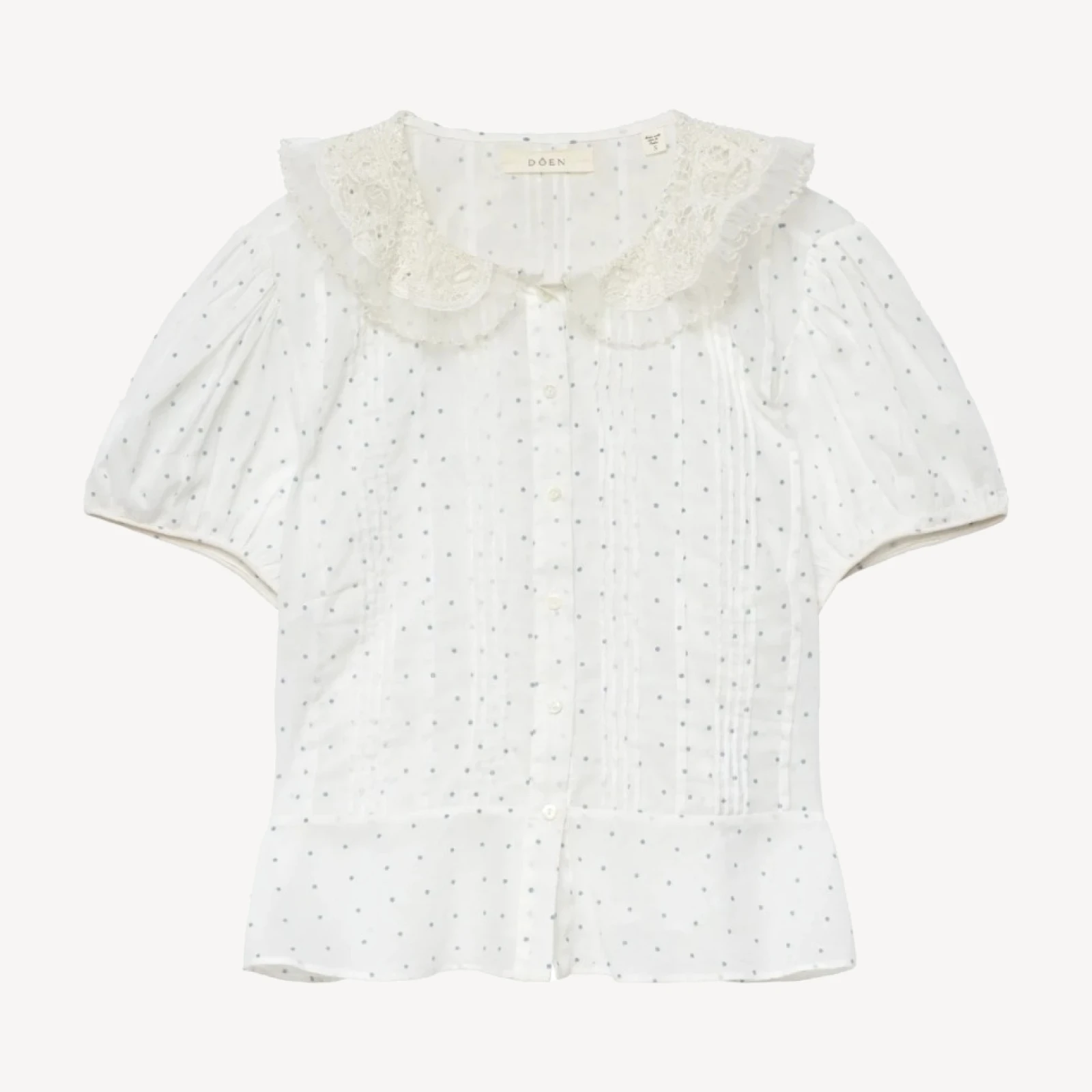 OLETA TOP -- SALT FLOCK DOT