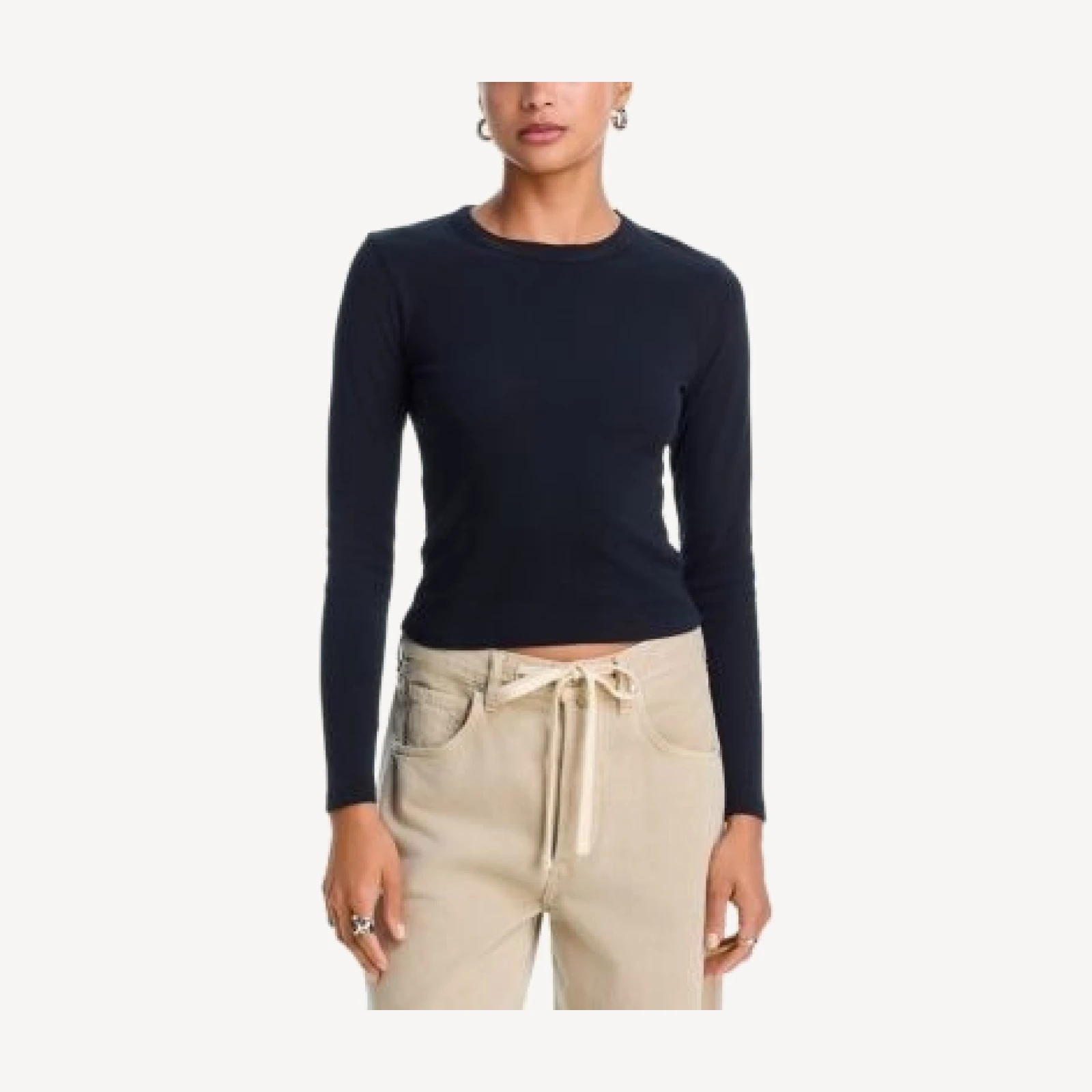 Mother The Long Sleeve Itty Bitty Crop Tee