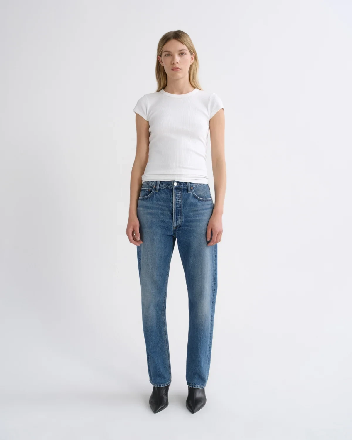 90's Pinch Waist High Rise Straight (Weightless) in Circulate