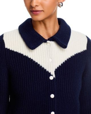Mother The Baby Raquette Color Blocked Cardigan