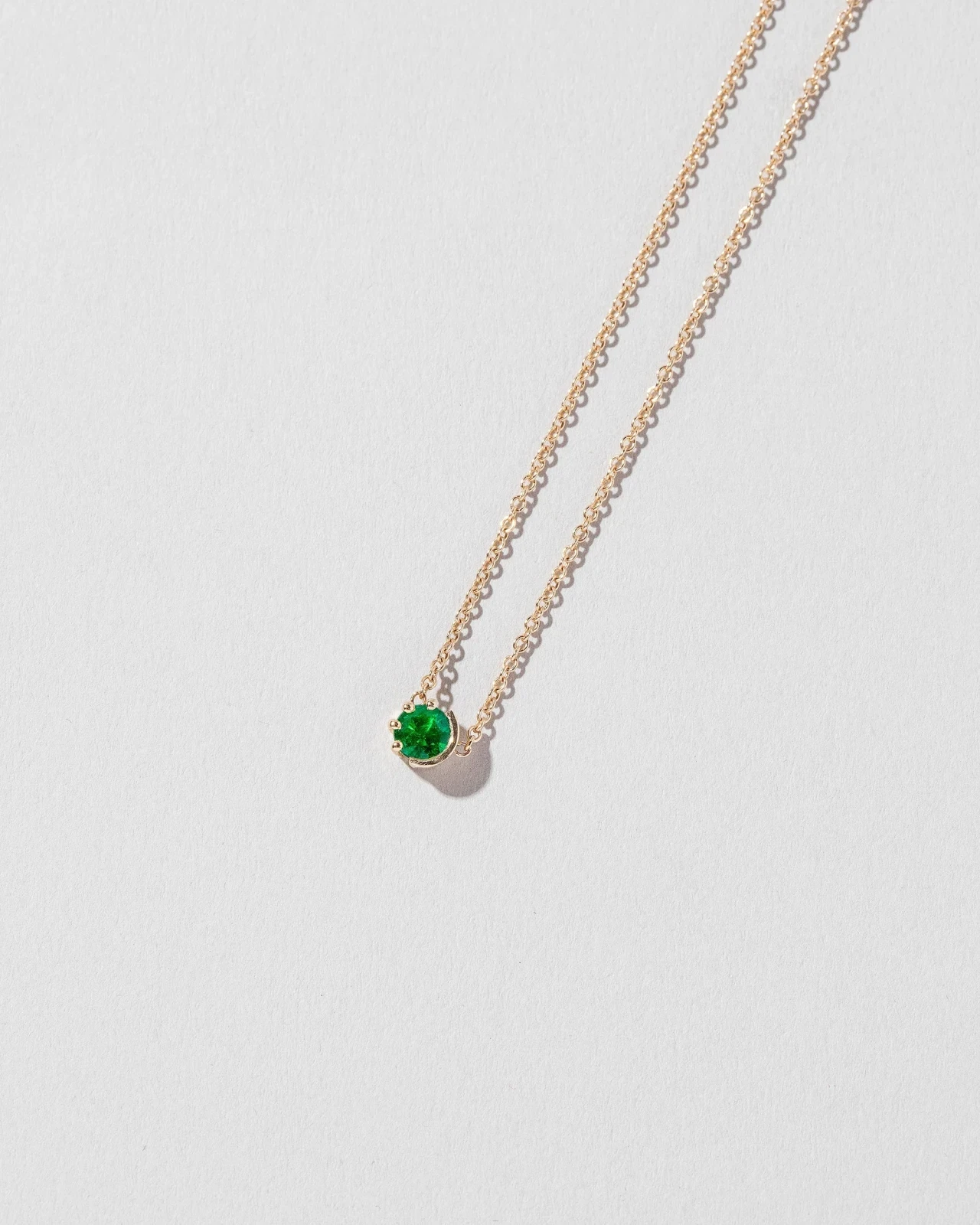 Emerald Sun & Moon Necklace
