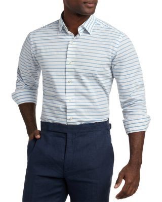 David Donahue Barre Stripe Shirt