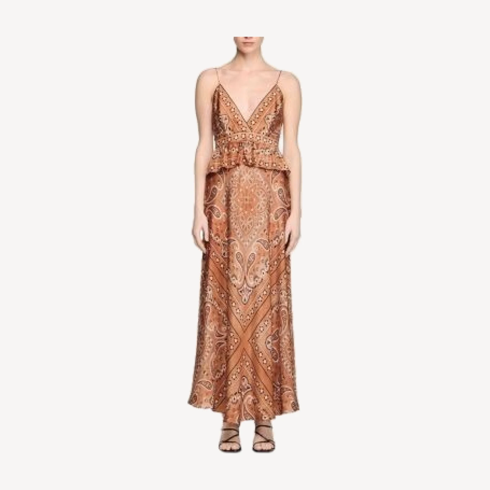 Sandro Bandana Print Maxi Dress