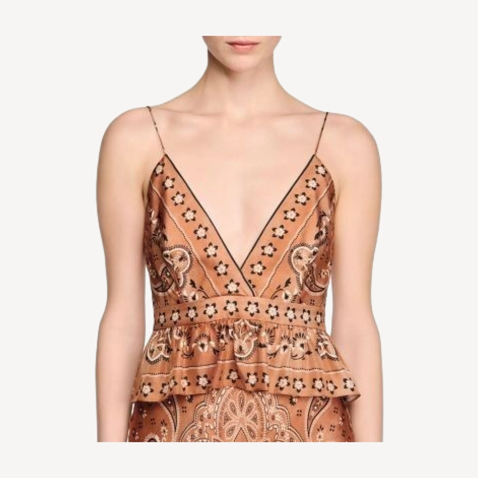 Sandro Bandana Print Maxi Dress