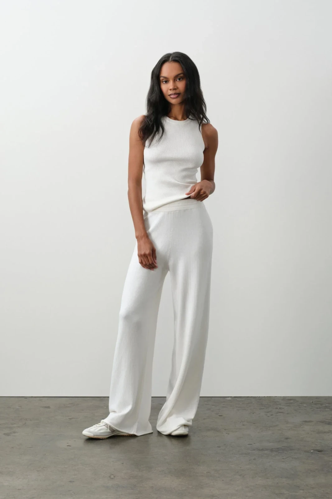 JOSIE WIDE LEG PANTS - ECRU