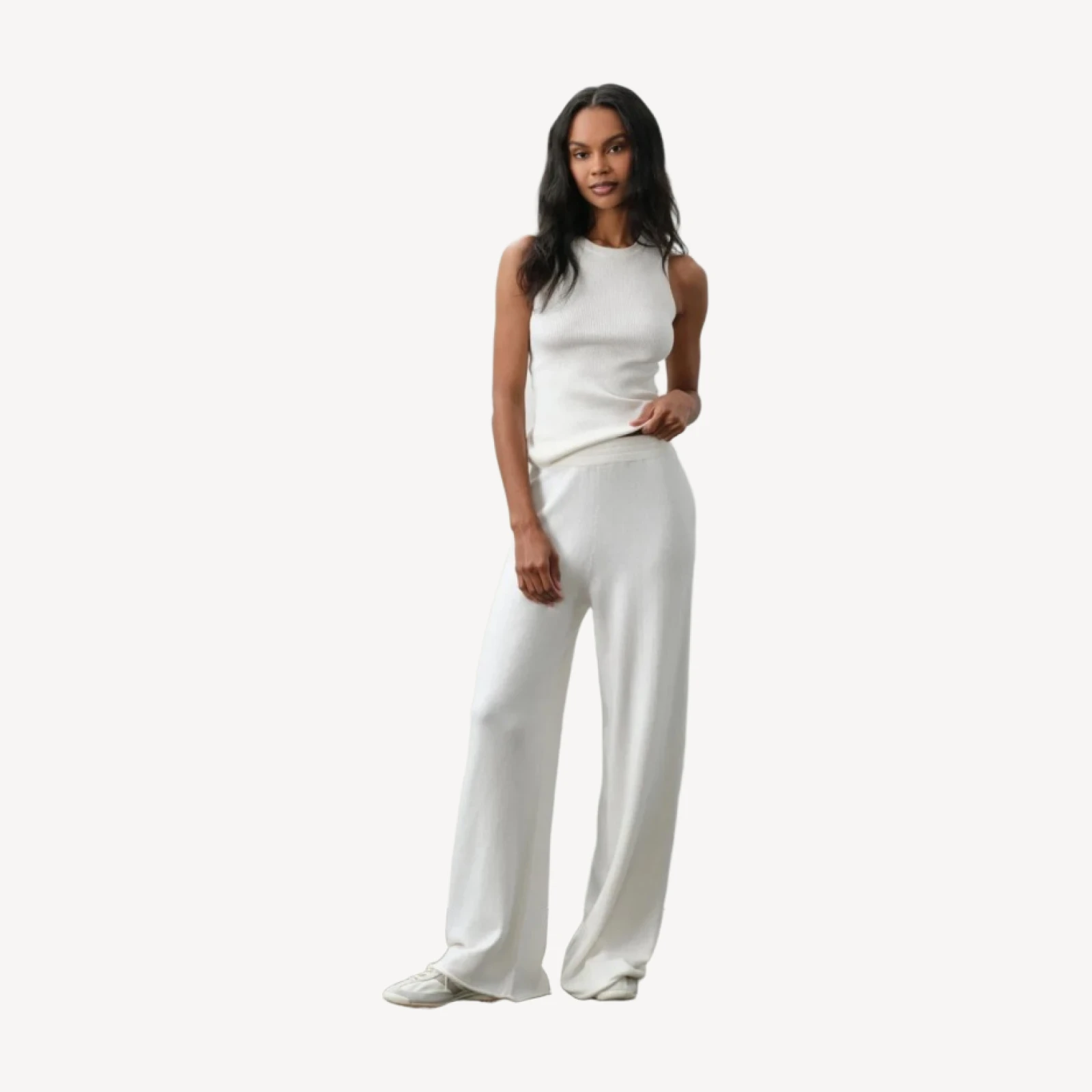 JOSIE WIDE LEG PANTS - ECRU
