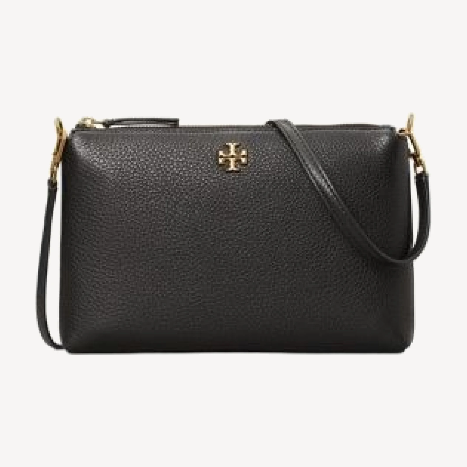 Tory Burch Kira Small Pebbled Leather Top-Zip Crossbody