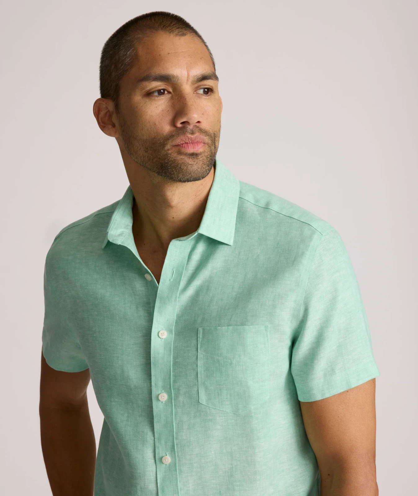 Wrinkle-Resistant Linen Short-Sleeve Cameron Shirt - FINAL SALE