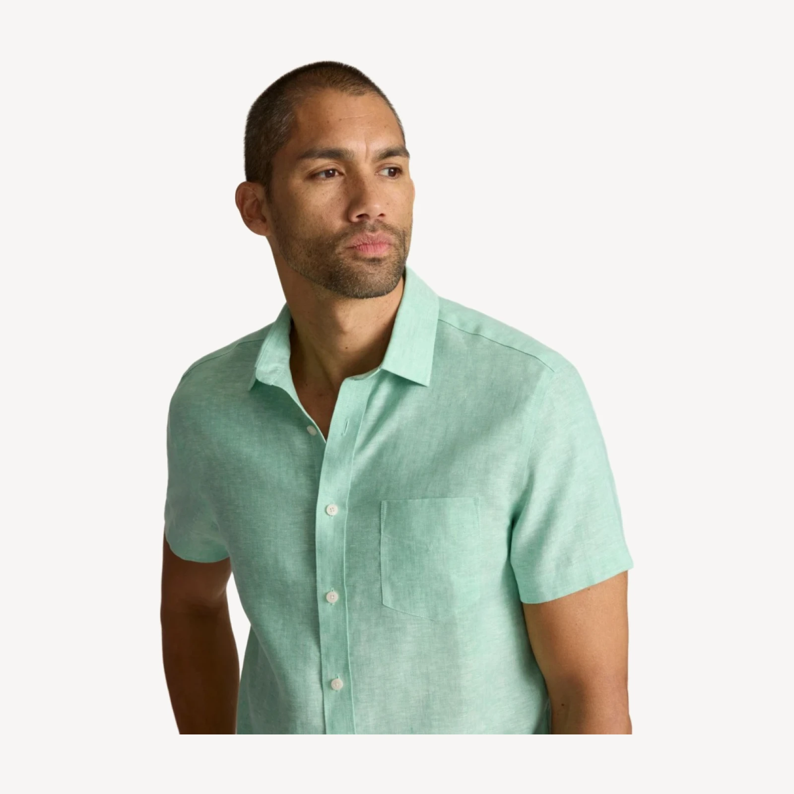 Wrinkle-Resistant Linen Short-Sleeve Cameron Shirt - FINAL SALE