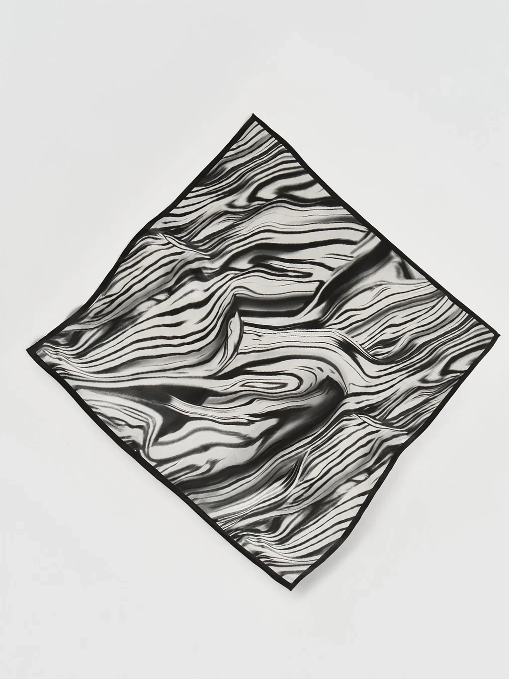 25" x 25" Marble Print Silk Scarf