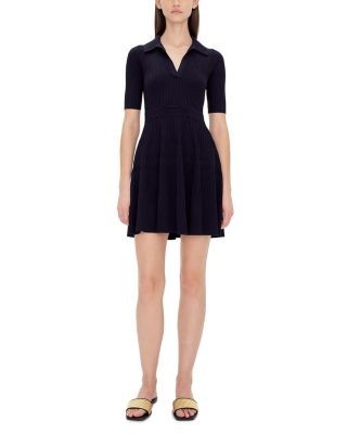 Simkhai Patricia Rib Knit Polo Mini Dress