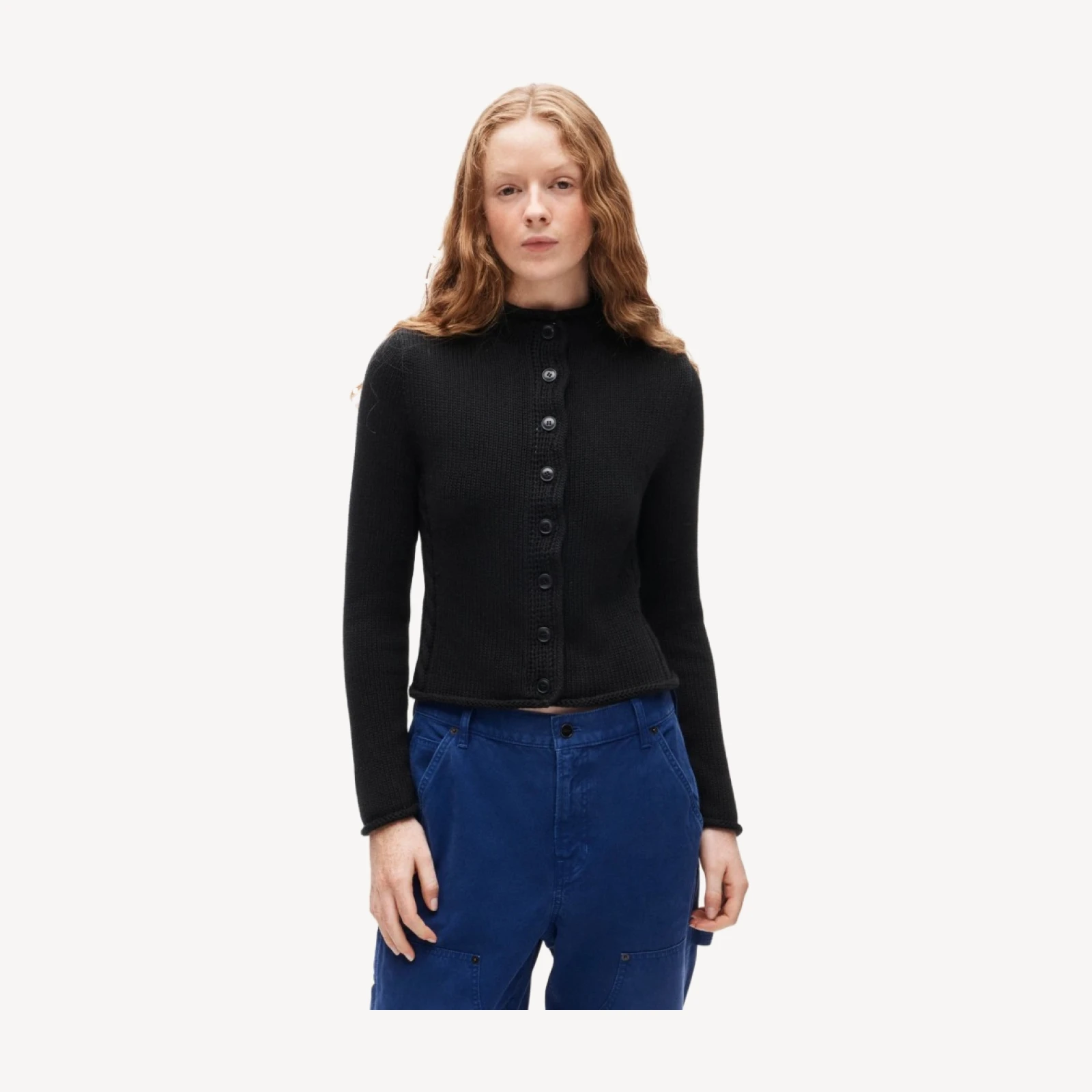 Rollneck™ reversible cardigan