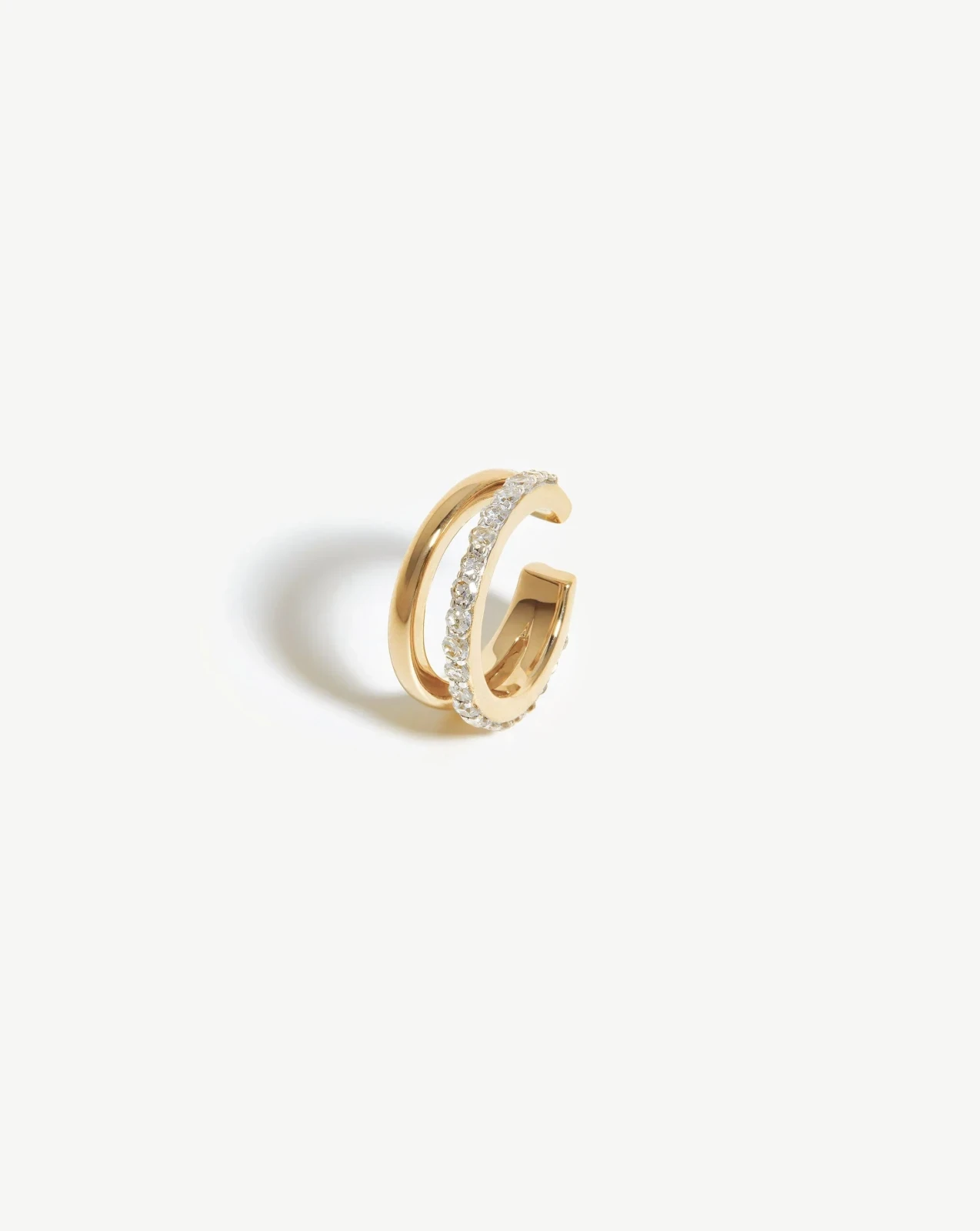 Solid Gold Diamond Double Ear Cuff