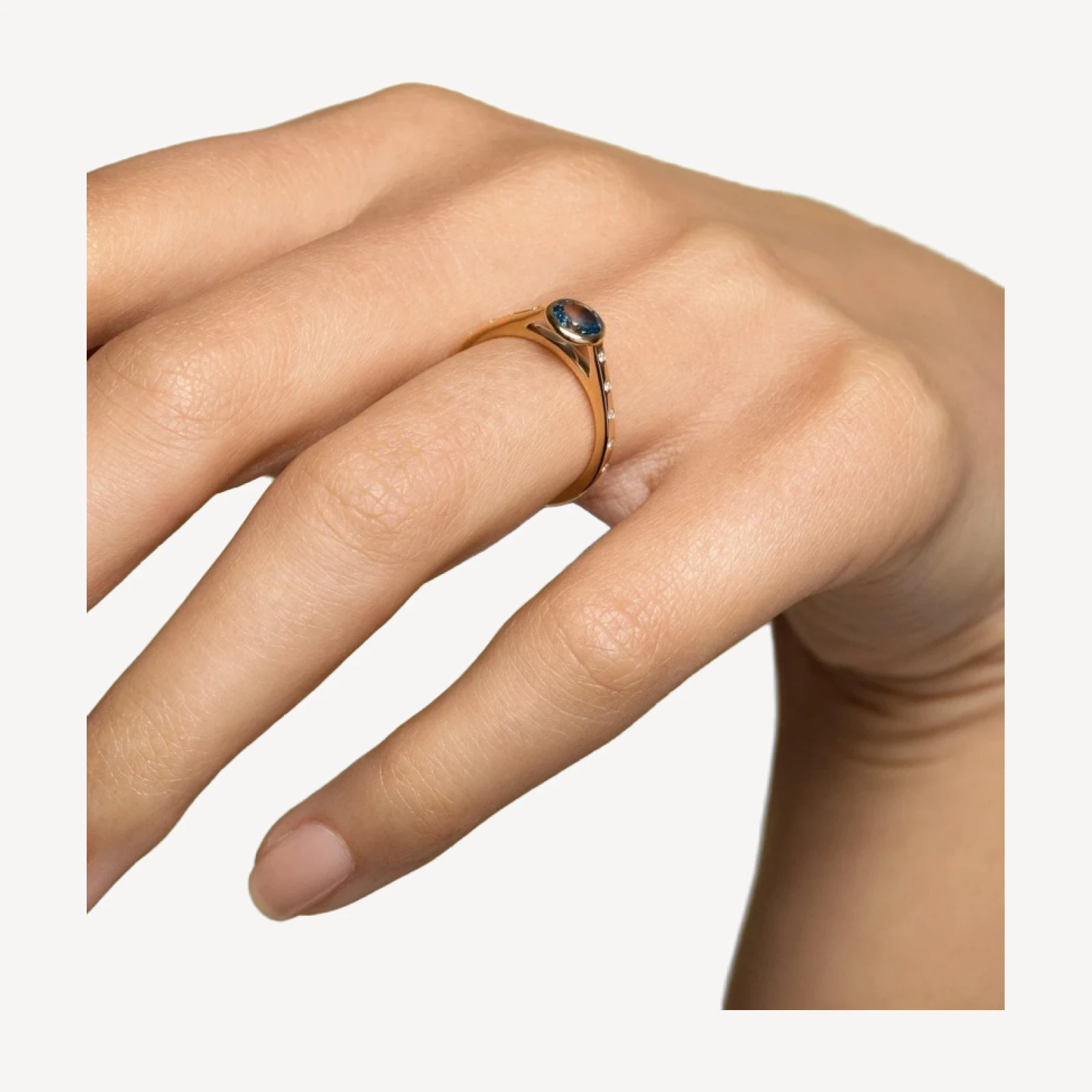 Calatrava Ring - Blue Sapphire