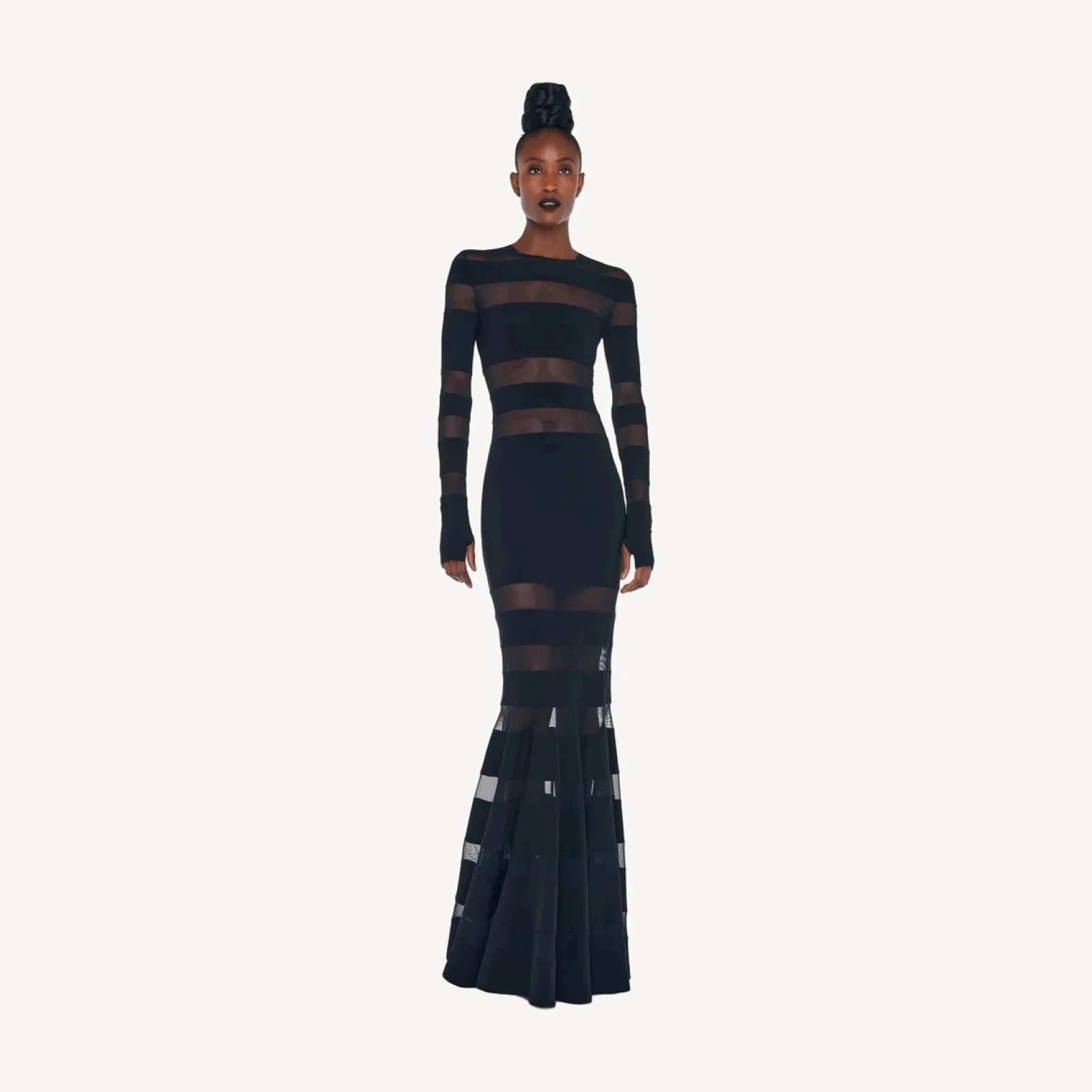 SPLICED DRESS FISHTAIL GOWN