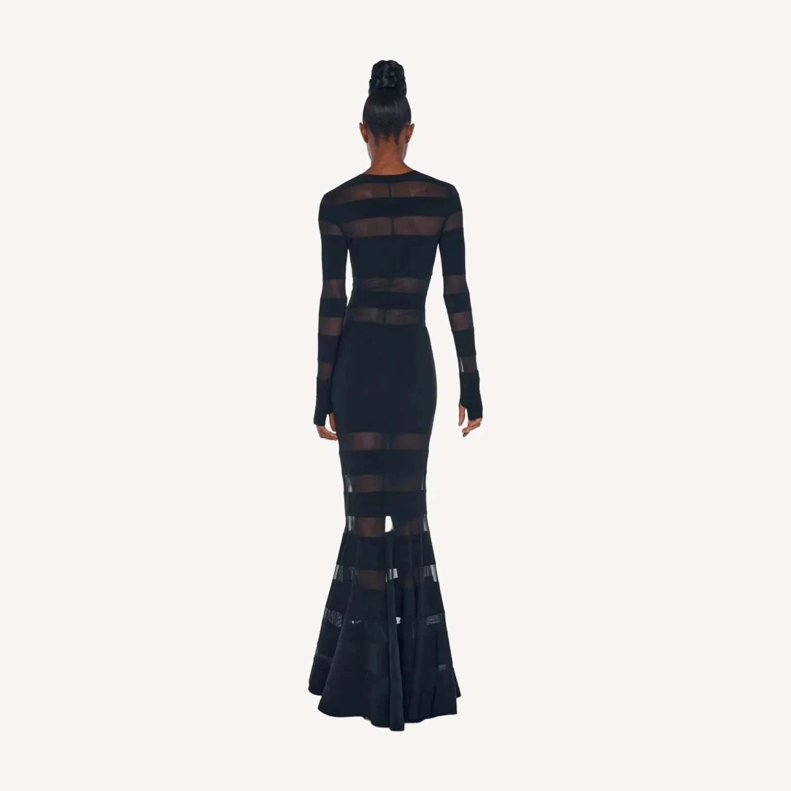 SPLICED DRESS FISHTAIL GOWN