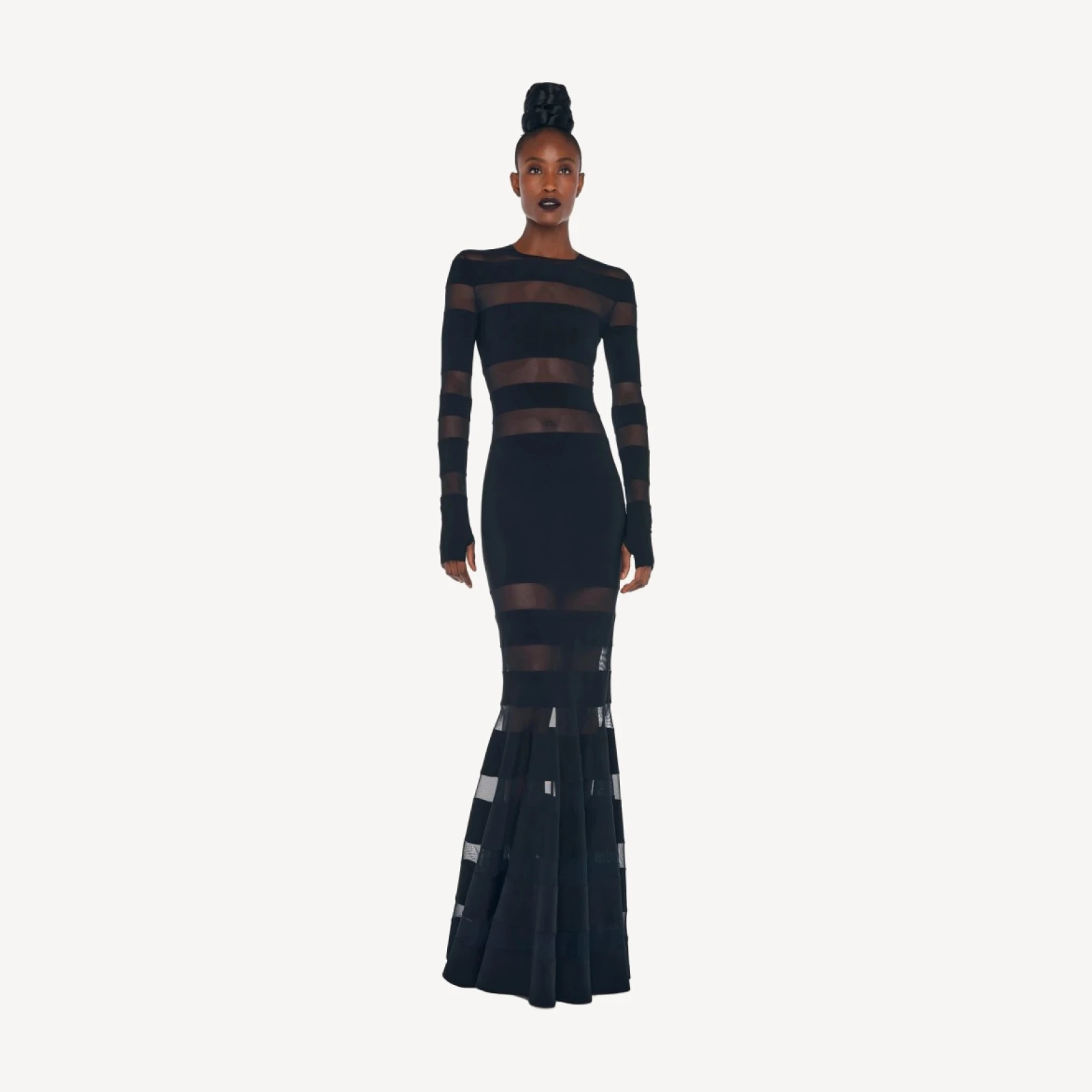 SPLICED DRESS FISHTAIL GOWN