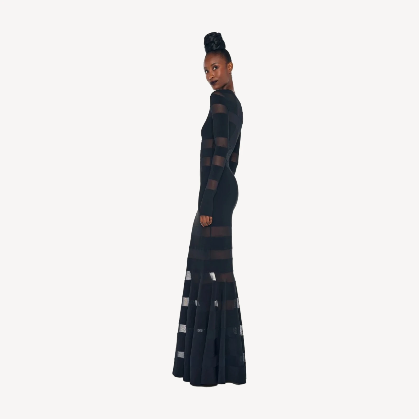 SPLICED DRESS FISHTAIL GOWN