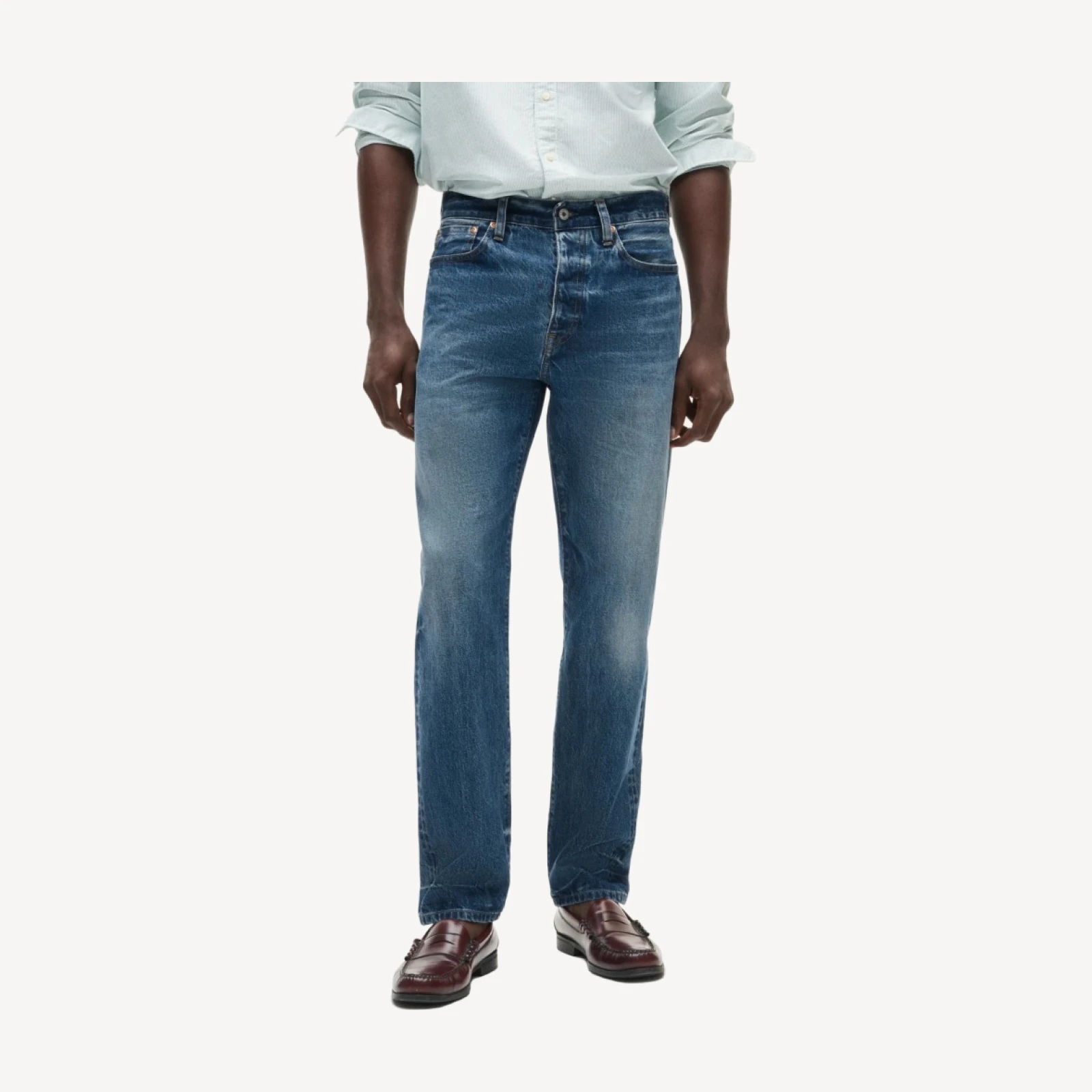 Classic Straight jean in vintage mechanic wash Japanese selvedge denim