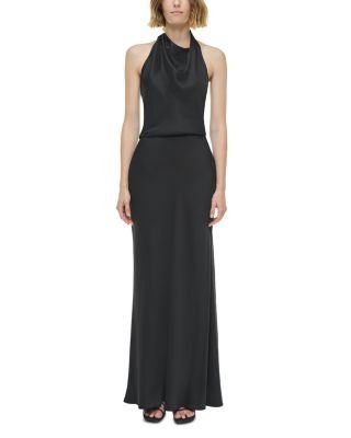 Simkhai Reannon Draped Satin Gown