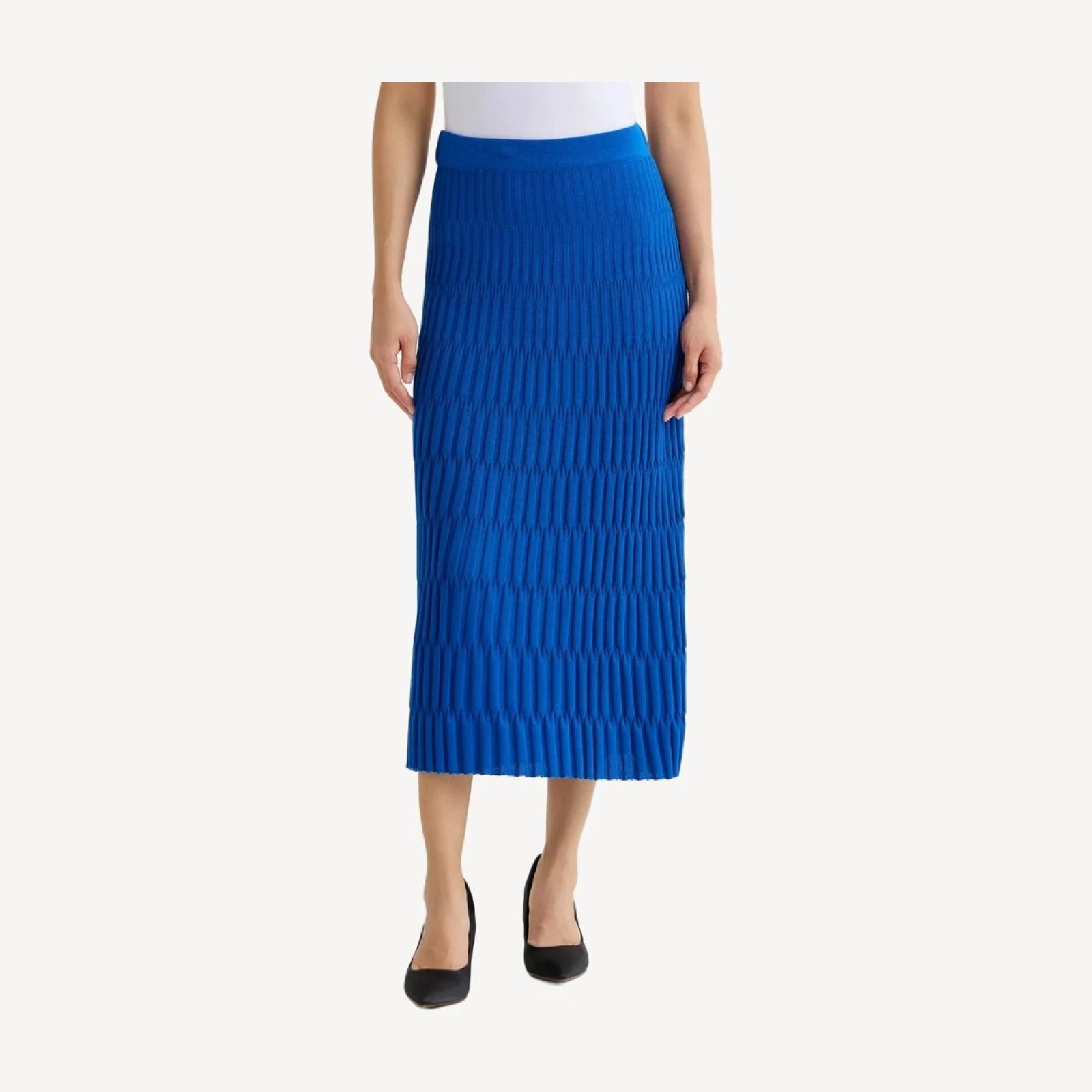 Raised Geometric Soft Knit Maxi Skirt