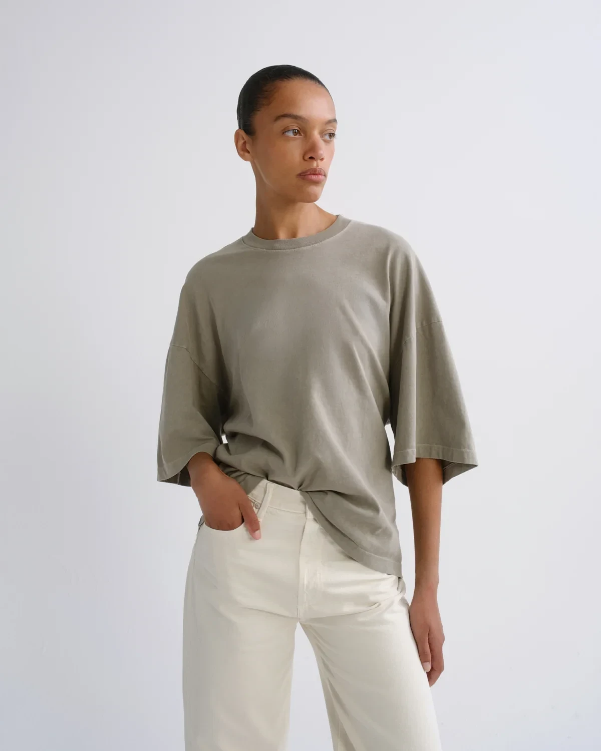 Ellery Tee in Drab