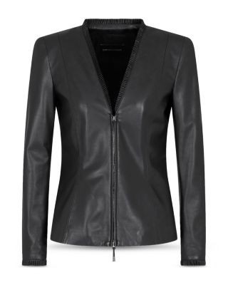 Emporio Armani Nappa Leather Slim Fit Jacket, photo 5