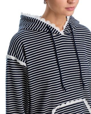 Aqua Stripe Eyelet Ruffle Sweatshirt - Exclusive, photo 3
