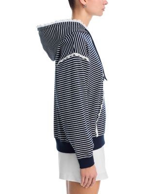 Aqua Stripe Eyelet Ruffle Sweatshirt - Exclusive, photo 5