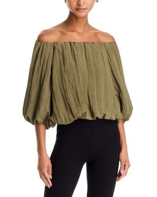 Simkhai Anni Off-the-Shoulder Blouson Top
